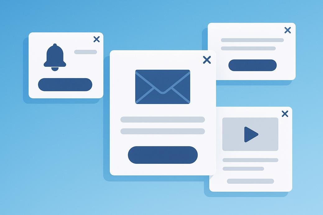 Contoh tampilan pop up di website dengan berbagai jenis dan fungsi