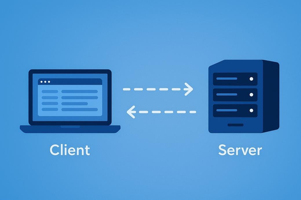Ilustrasi cara kerja request dan response antara client dan server
