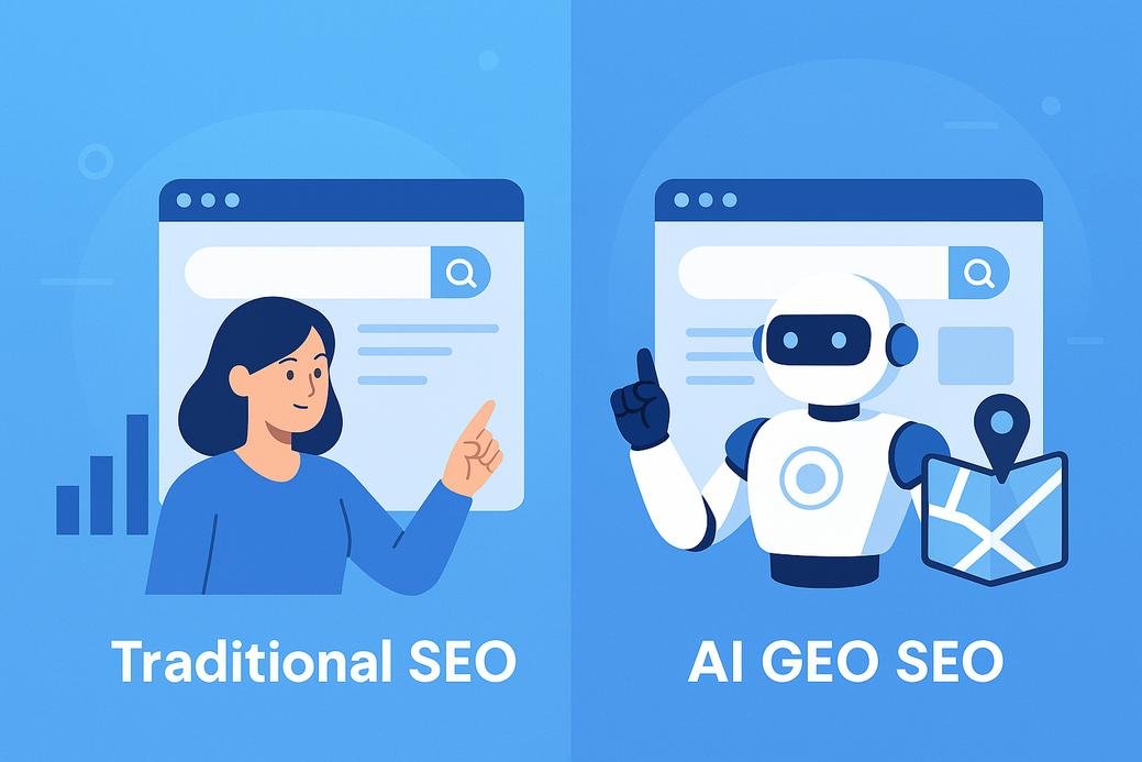 Perbandingan SEO tradisional vs GEO untuk AI search engine