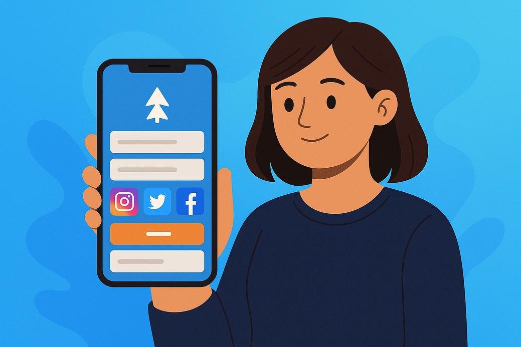 Tampilan halaman Linktree di smartphone berisi kumpulan link media sosial dan website