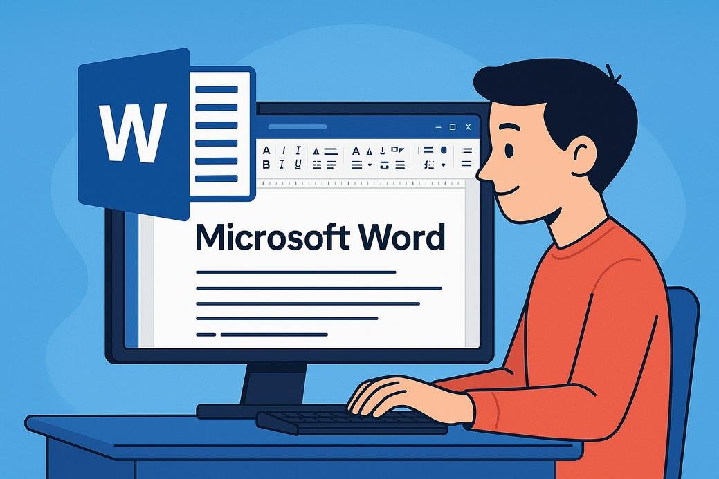 Tampilan pengertian Microsoft Word dan antarmuka aplikasi pengolah kata Microsoft Word