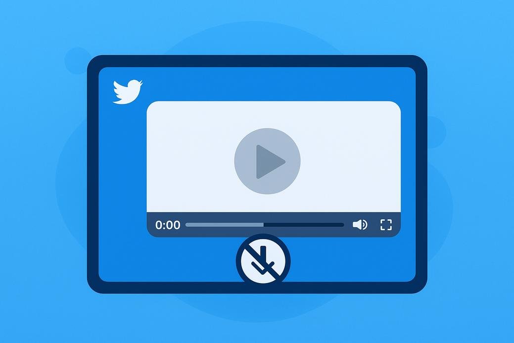 tampilan video twitter tanpa fitur download