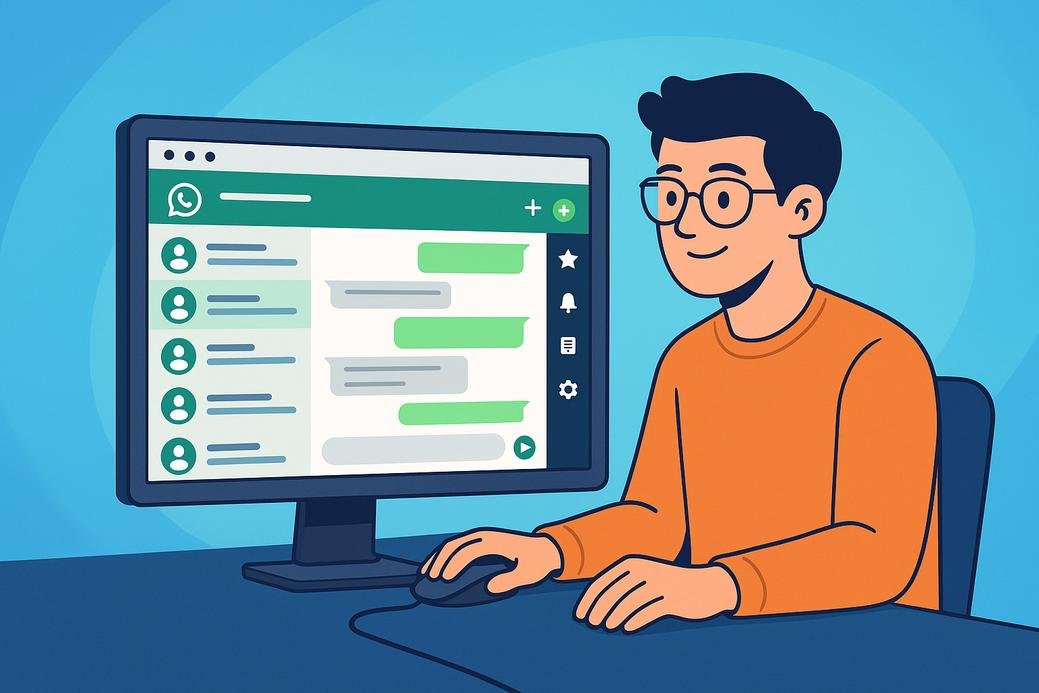 Tampilan WA Web Plus for WhatsApp di browser dengan fitur tambahan